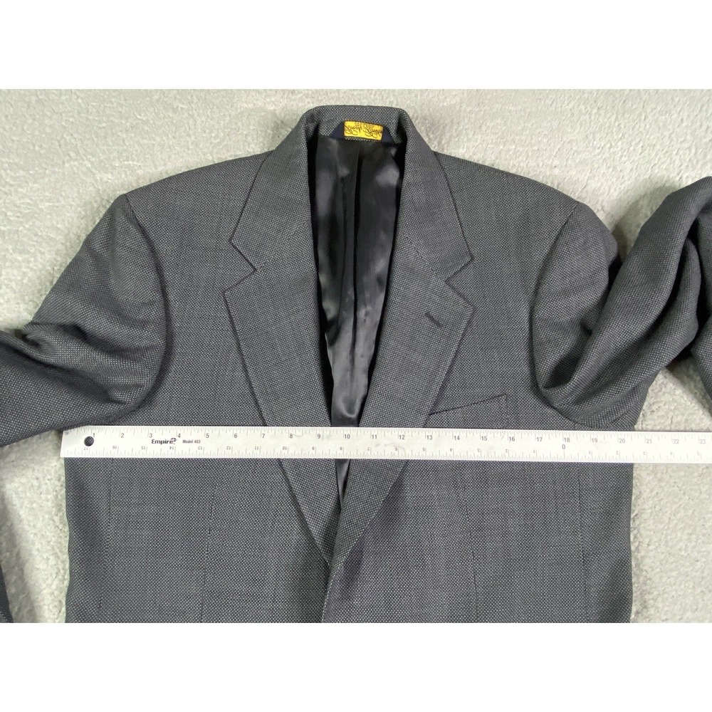 Brooks Brothers Suit Jacket 40 R Gray Wool Birdseye Luxury Brooksease Sport Coat - Picture 3 of 16